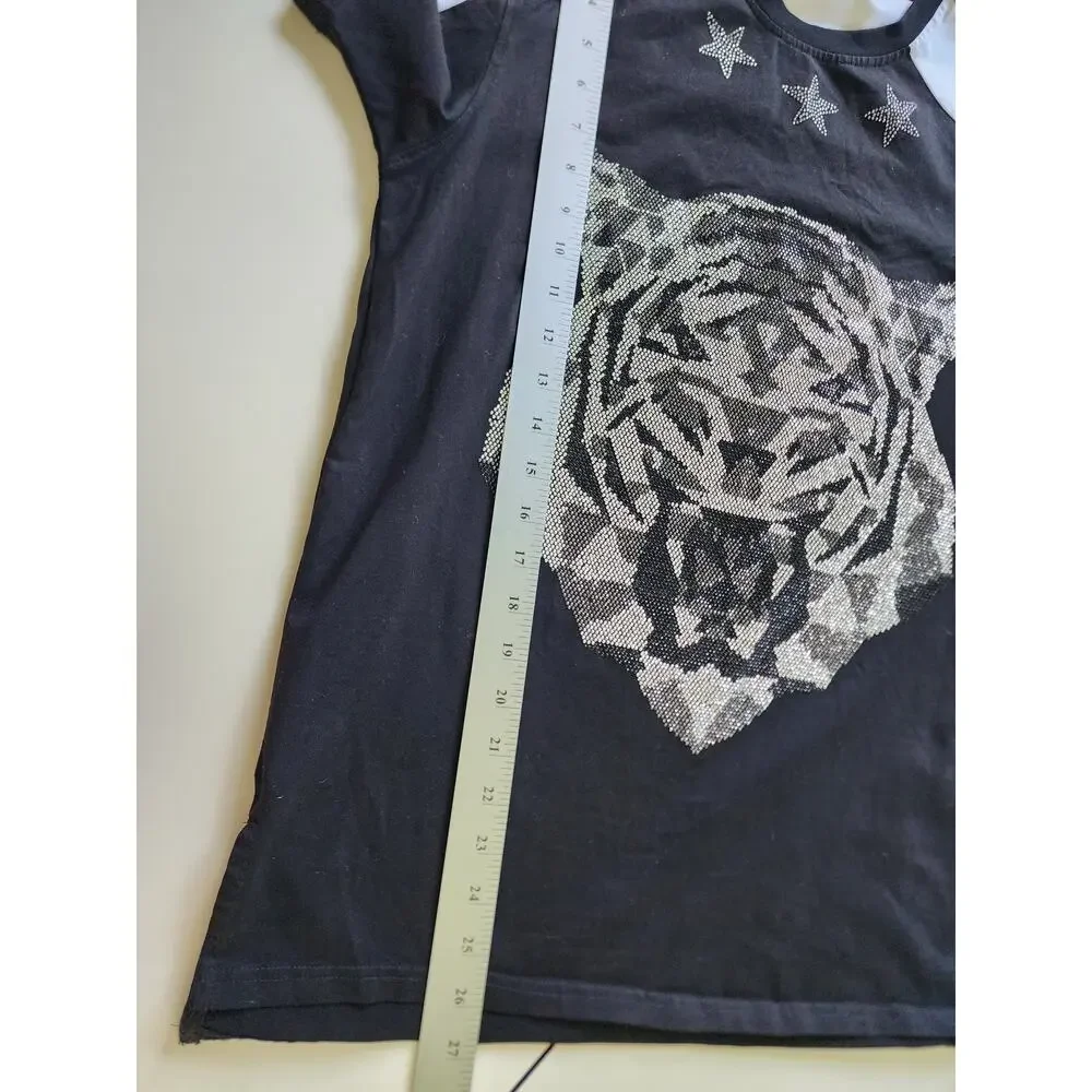 Hudson‎ Outerwear T-shirt Men's Small Rhinestone Tiger